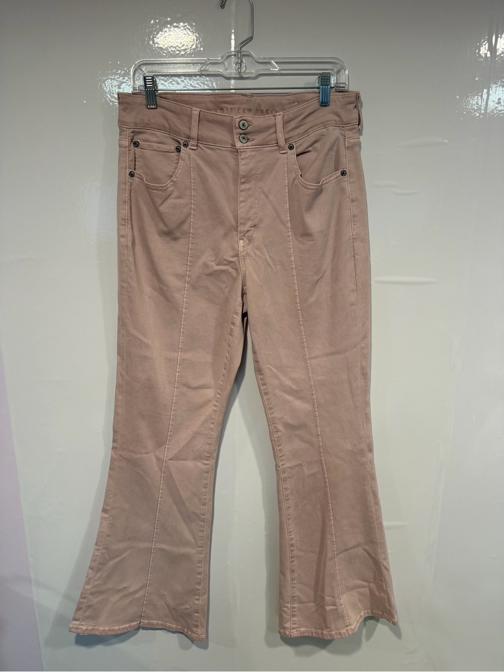 American Eagle Rose-Tan high rise Flare Jeans